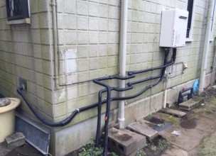 石油→ガス給湯器への交換　町田市【ガス給湯器への一熱源化工事】