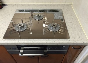 埋め込み型ガスコンロの交換【横浜市瀬谷区】