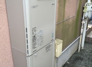 給湯器交換　綾瀬市【給湯器GJ-C24T1→リンナイRUF-E2405SAWエコジョーズへのお取替え工事】