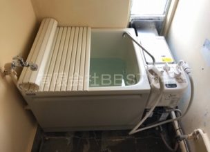 【警察公舎】お風呂場にて風呂釜＆浴槽の新規取り付け工事【横浜市瀬谷区二ツ橋町】