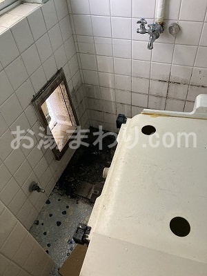 バランス釜を撤去しました